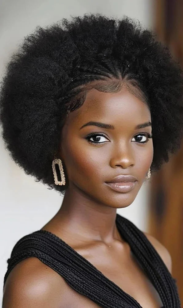 Kinky Curly 13x4 Lace Wig – 4-16 Inch, Swiss Lace, Human Hair, Transparent Lace, Permable, No Chemicals