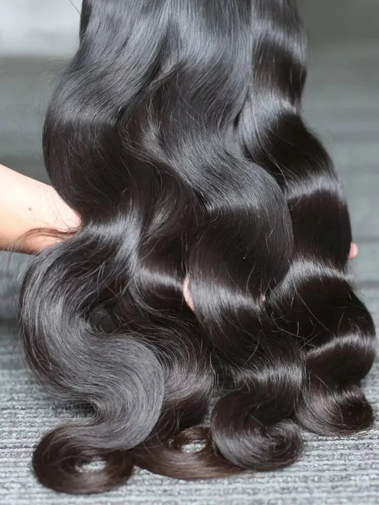 Premium Body Wave Human Hair Bundles – No Shedding, Soft & Natural Texture, Ideal for Weaving