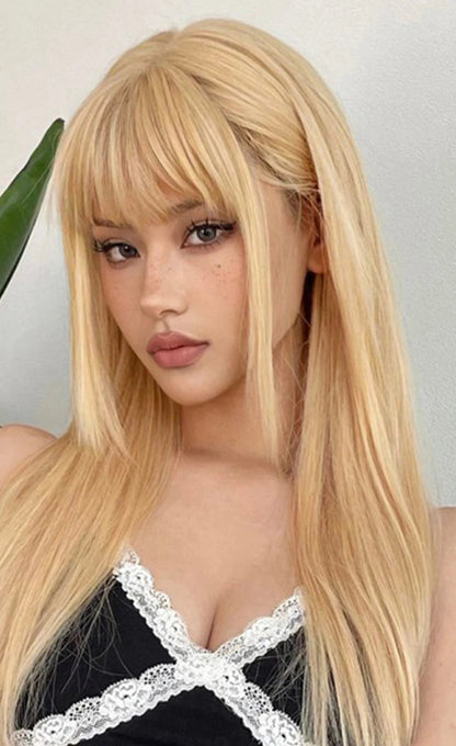 Clip-In Human Hair Blunt Bangs – 100% Natural Hair, Easy Attachment, and Heat-Friendly