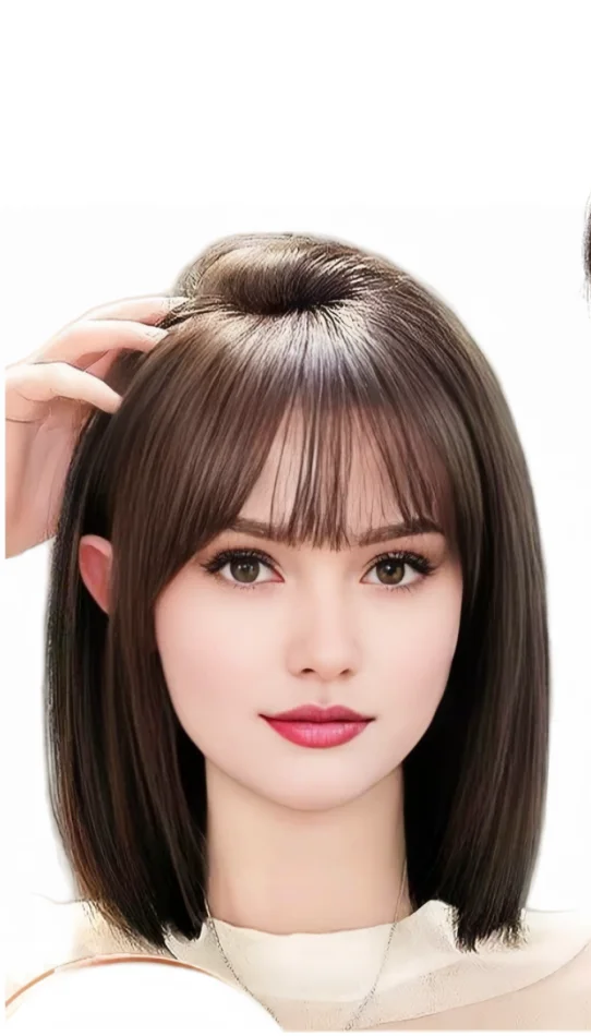 Invisible Human Hair Toppers for Women – 12-inch Thin Clip-in Wiglets for Mild Hair Loss & Grey Hair Coverage