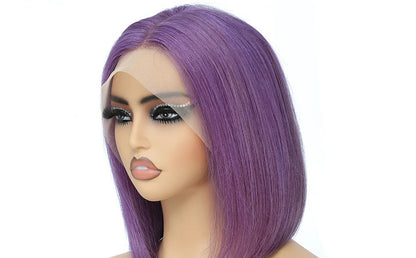 Straight Bob Lace Front Wig – 13x4 Frontal, HD Transparent Lace, Restyle & Curlable, 100% Human Hair