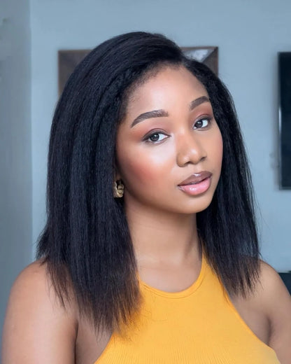 Peruvian Kinky Straight Lace Front Wig – 44 & 134 Frontal, Hair, Natural Texture, All Colors