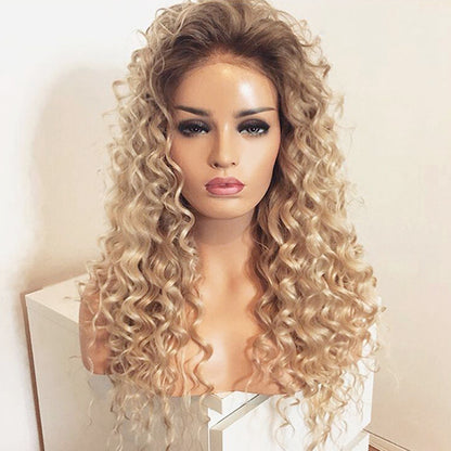 Stylish 65cm Synthetic Front Lace Wig – Heat-Resistant & Adjustable Fit