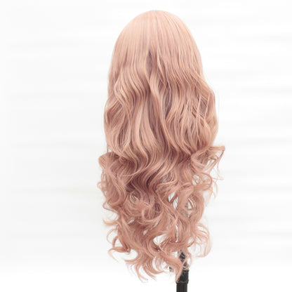 Stylish Front Lace Wig for Women – High-Temperature Resistant & Adjustable Fit