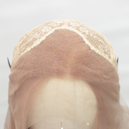 Stylish Front Lace Wig for Women – High-Temperature Resistant & Adjustable Fit