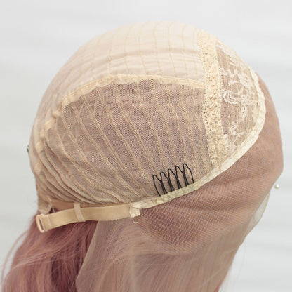 Stylish Front Lace Wig for Women – High-Temperature Resistant & Adjustable Fit