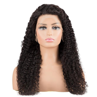 Beumax Deep Wave Brazilian Human Hair Wig – 13x4 Lace Frontal, Remy Hair, 8 to 30 Inches, 180%-200% Density