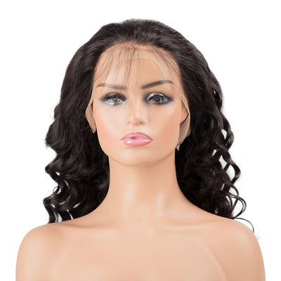 Beumax 13x4 Lace Front Human Hair Wig - Straight Style, Brazilian Remy, 8-30", Natural Color