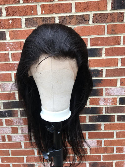 BeuMax 13x4 Straight Human Hair Wig – Brazilian Remy, Natural Color Lace Front Wig