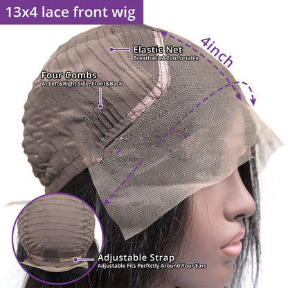 Women's Fashion Real Hair Gradient Lace Wig – High-Quality Hair, 8"-30" Length Options