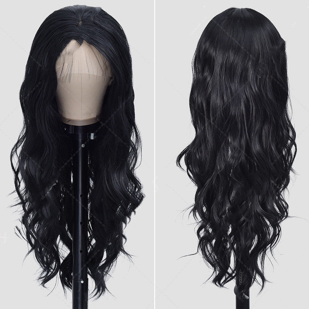 Women’s Long Curly Synthetic Fiber Wig – 26 Inch, High-Temperature Wire, Fashionable & Natural Look