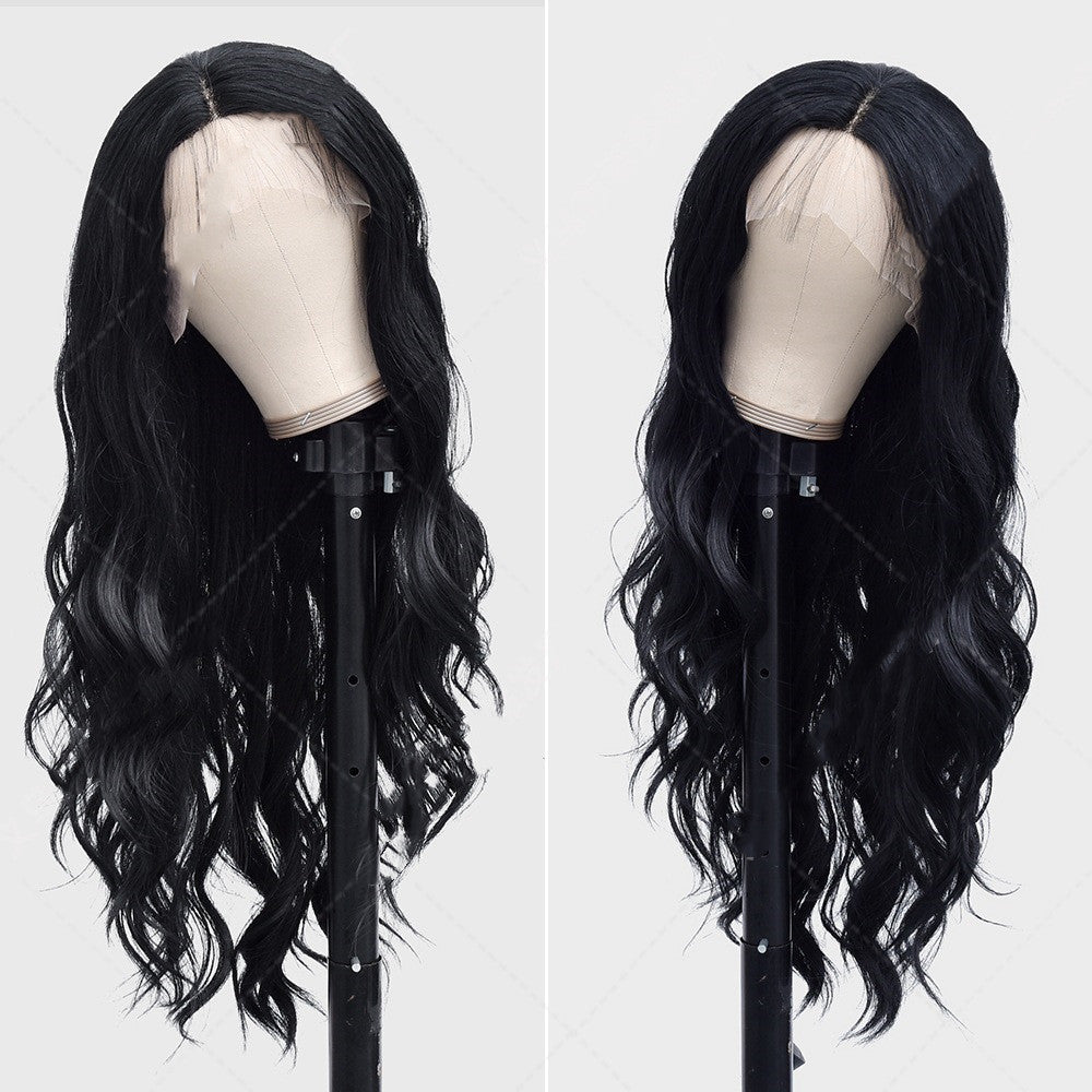 Women’s Long Curly Synthetic Fiber Wig – 26 Inch, High-Temperature Wire, Fashionable & Natural Look