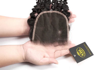 Hair 5x5 HD Lace Cloure Curly Small Knots 100% Human Hair