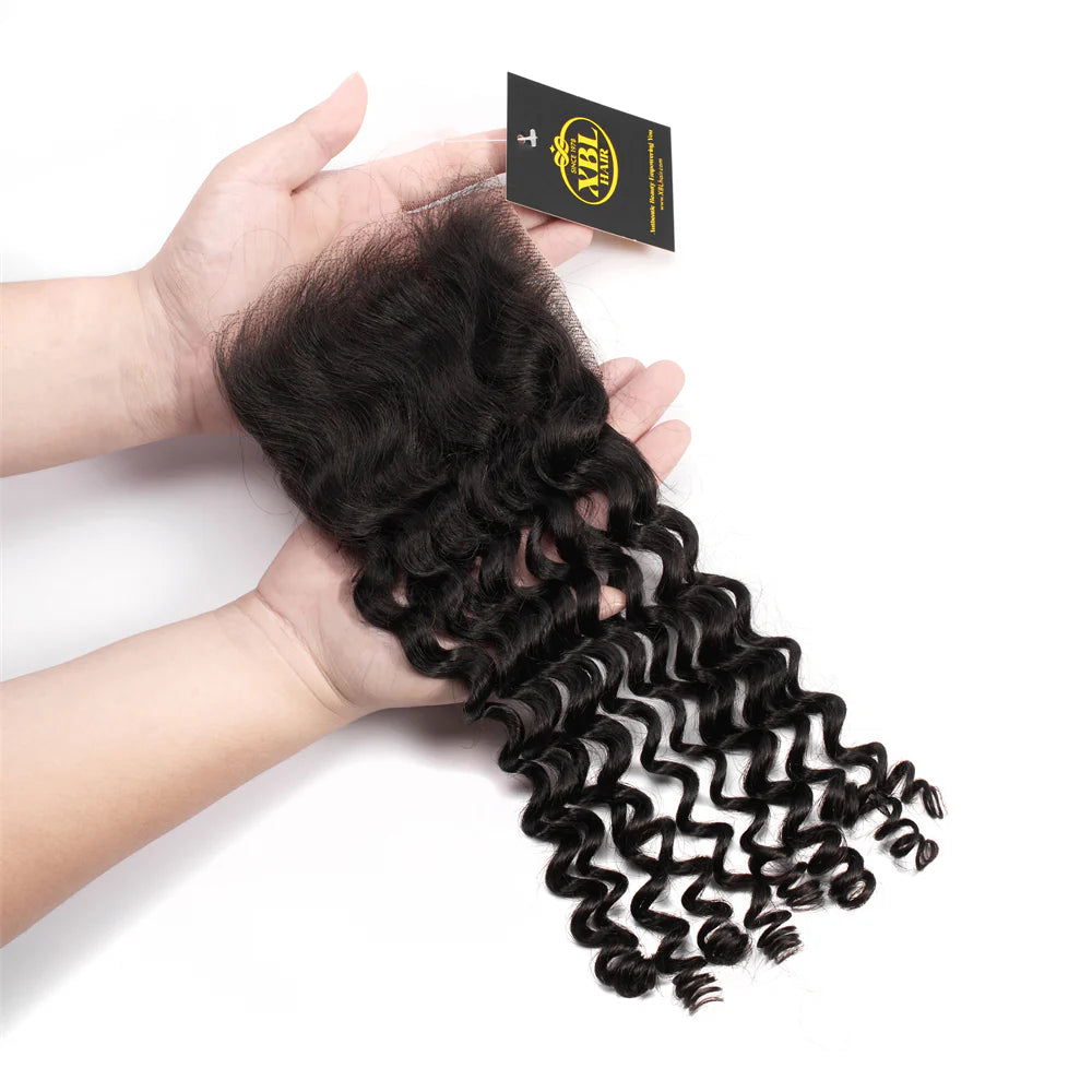 Hair 5x5 HD Lace Cloure Deep Wave Small Knots 100% Human Hair