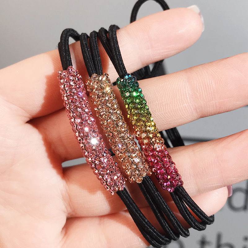 High Elasticity Crystal Rubber Band – Rainbow, Pink, Champagne, Silver White, and More