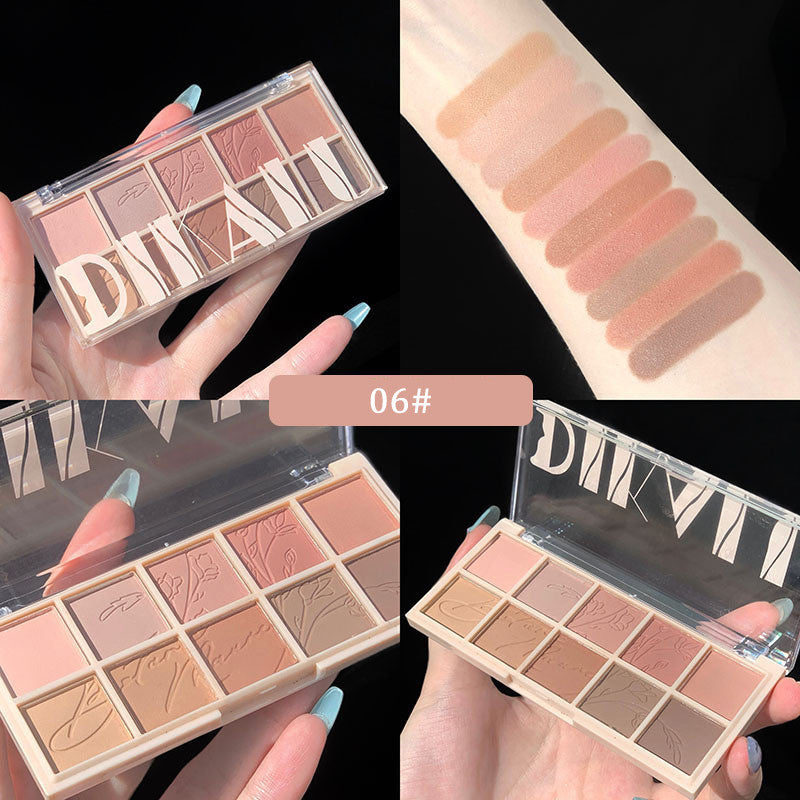 10-Color Ultra-Shine Pearlescent & Matte Eye Shadow Palette – Perfect for Every Look