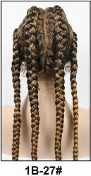 Front Lace Four Braid Synthetic Fiber Wig | High-Temperature Silk | Available in Multiple Colors | Full Hand Weaving