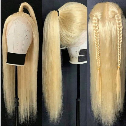 13X4 Front Lace Real Human Hair Wig – Handwoven & Mechanism, Available in Multiple Lengths, Suitable for All Skin Tones