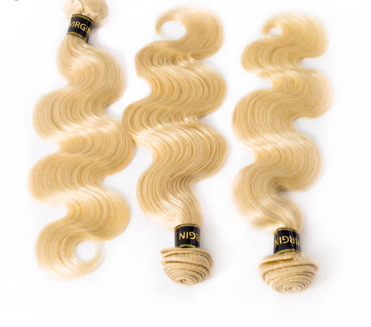 613 Blonde Body Wave Hair 3 Bundle Deals