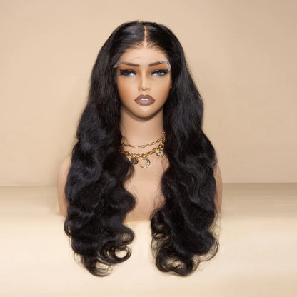 Preplucked Glueless Tiny Knots Human Hair Lace Front Body Wave Hair Wig 5X5 Hd Lace Wig With Baby Hair