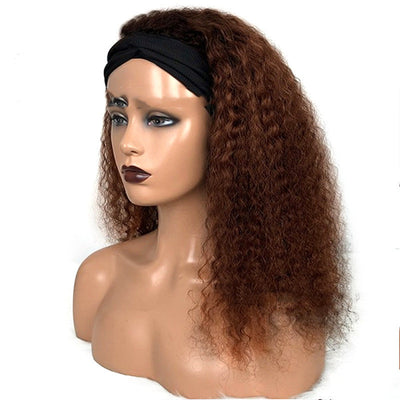 Human Hair Jerry Curly Headband Wig – Natural & Effortless Curly Style for Ladies