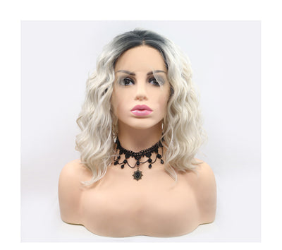 Front Lace High-Temperature Fiber Wig for Women - Style 0140, Dyeable & Versatile