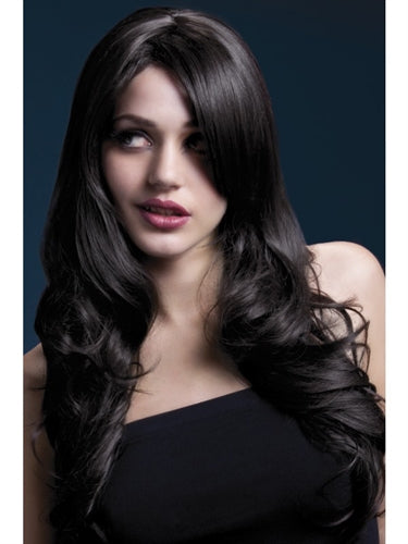 Nicole Wig in Brown: Soft Wave with Side Parting, Heat Resistant & Adjustable - 26 Inches