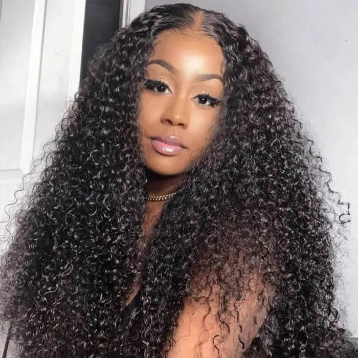 Hair Curly Hair 100% Human Hair 3 Bundles With 4x4 Lace Closure