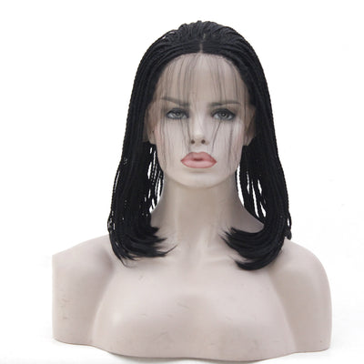 Non-Mainstream Braided Front Lace Wig | High-Temperature Fiber for Confidence and Style