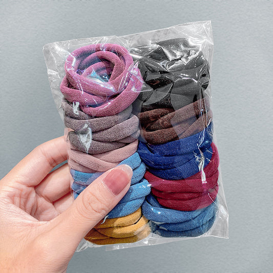 Premium Cloth Hair Rubber Bands – 50 & 100-Piece Packs in Vibrant Colors