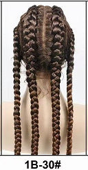 Front Lace Four Braid Synthetic Fiber Wig | High-Temperature Silk | Available in Multiple Colors | Full Hand Weaving