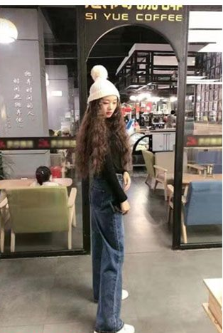 Winter Knit Hat with Long Curly Wig – Women’s Synthetic Hair Cap