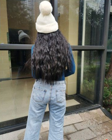 Winter Knit Hat with Long Curly Wig – Women’s Synthetic Hair Cap