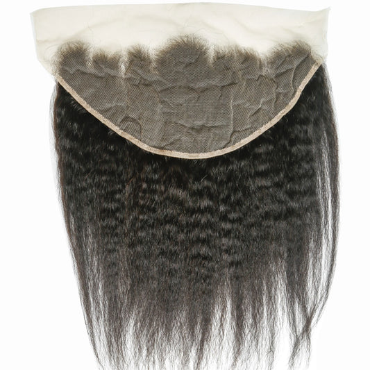 Hair 13x6 Transparent Lace Frontal Kinky Straight Knots Preplucked Hairline