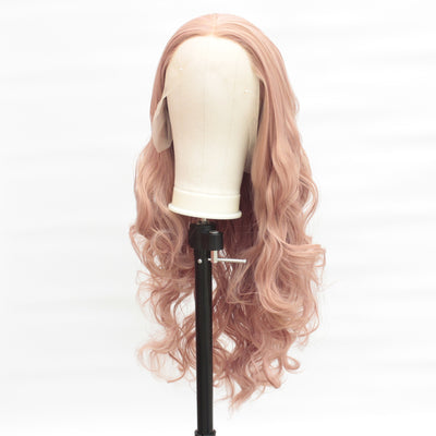 Stylish Front Lace Wig for Women – High-Temperature Resistant & Adjustable Fit