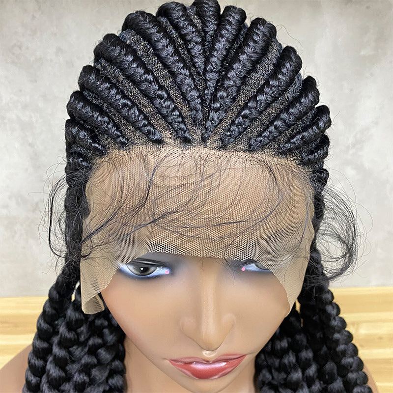 Elegant Stretch Mesh 9 Strand Braid Wig – High Temperature Silk Fiber