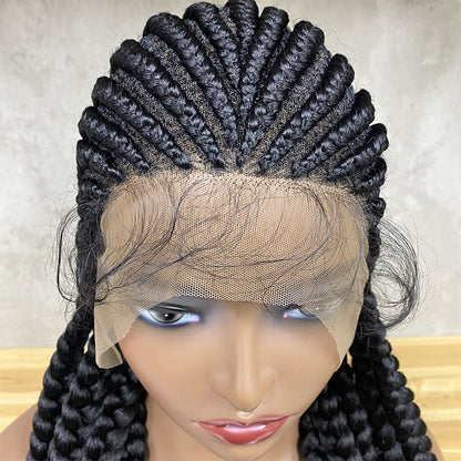 Elegant Stretch Mesh 9 Strand Braid Wig – High Temperature Silk Fiber