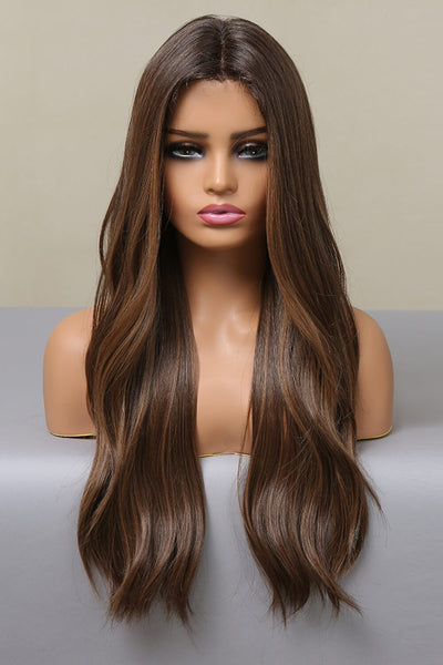 26-Inch Long Synthetic Lace Front Wig - Heat Safe, 150% Density, Wavy Texture