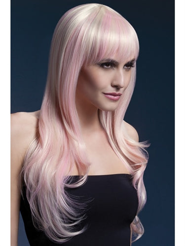 Sienna Wig - Blonde Candy Long Feathered with Fringe: Professional Synthetic Wig