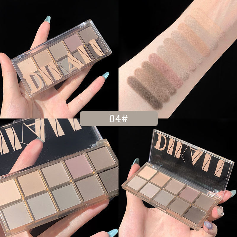 10-Color Ultra-Shine Pearlescent & Matte Eye Shadow Palette – Perfect for Every Look