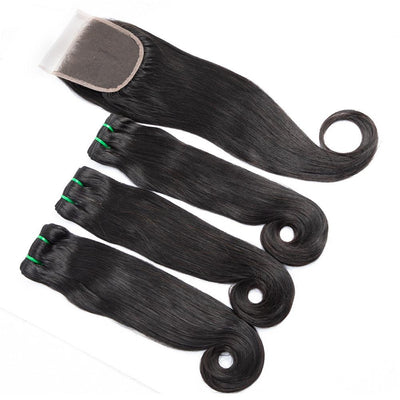 12A Raw Virgin Double Drawn Human Hair Bundles – Long-Lasting, Full, and Tangle-Free