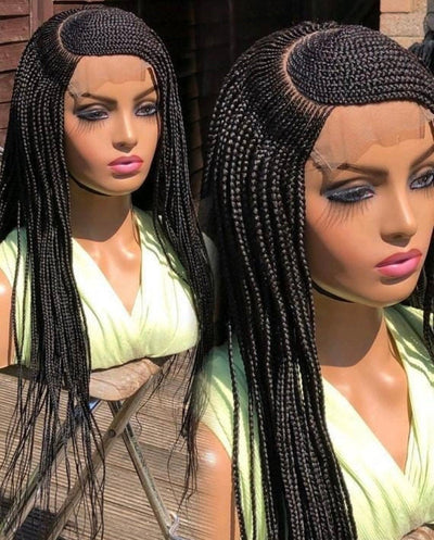 Neatly Made Braided Wig – Full Lace or Closure with Bleached Knots