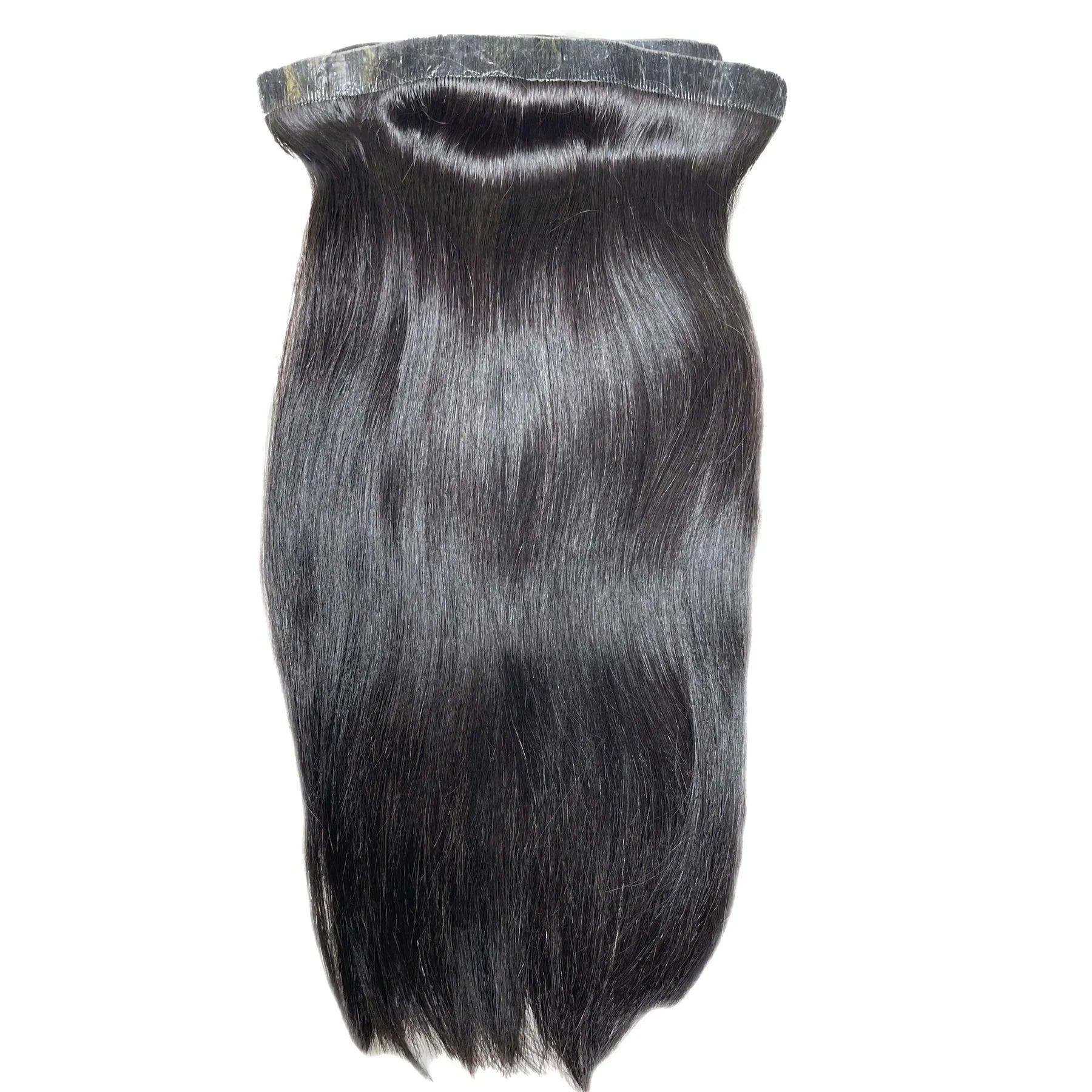 Hair Seamless Clip in Hair Extensions 100g Silicone Weft Silky Straight Black Hair