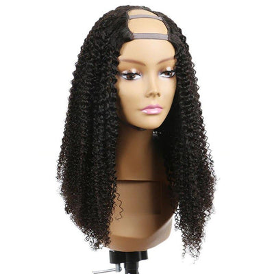 Beumax Kinky Curly Long Wig – Brazilian Remy Human Hair