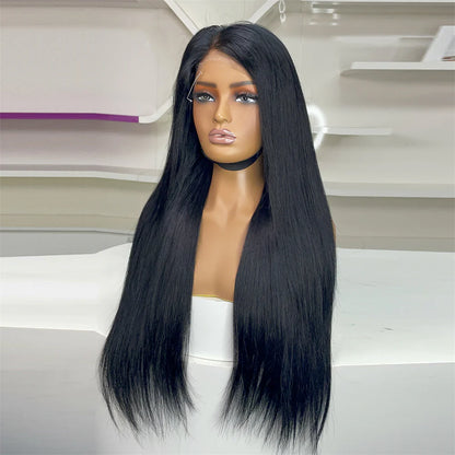 Hair Jet Black #1 Straight Lace Closure Wig 4x4/5x5/6x6 HD Lace Closure Wig Pre-plucked Human Hair Wig