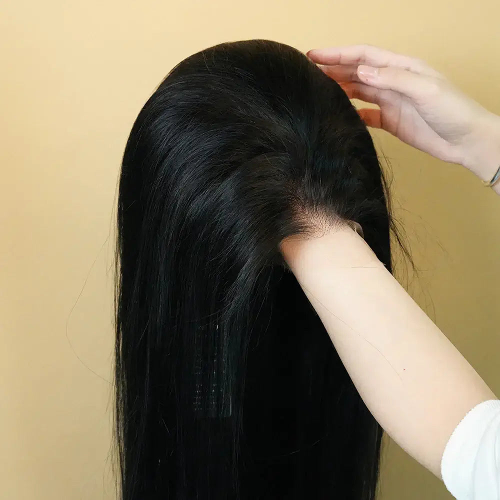 Hair Jet Black #1 Straight Lace Closure Wig 4x4/5x5/6x6 HD Lace Closure Wig Pre-plucked Human Hair Wig