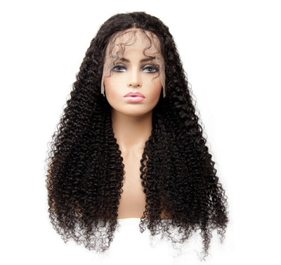 Beumax Hair Kinky Curly Brazilian Human Hair Wig – 13x1x6 & T-Part Lace, Pre-Plucked Hairline, 180% Density