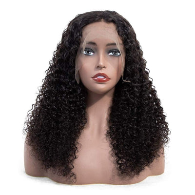 Beumax Hair Jerry Curl Brazilian Human Hair Wig – 13x1x6 & T-Part Lace, Pre-Plucked Hairline, 180% Density