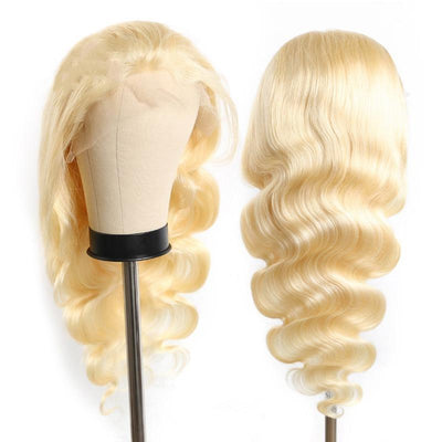 BeuMax 613 Blonde Body Wave Lace Front Wig – Brazilian Remy Human Hair, 180% Density