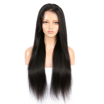 Beumax Long 13x6 Straight Lace Part Wig – 100% Brazilian Remy Human Hair, 10A Grade, 10-30 Inches